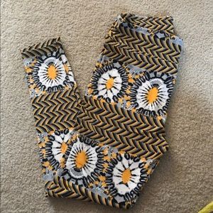 Yellow and Grey LulaRoe Leggings